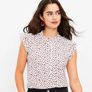 Loft Ladybug Ruffled Top Blouse